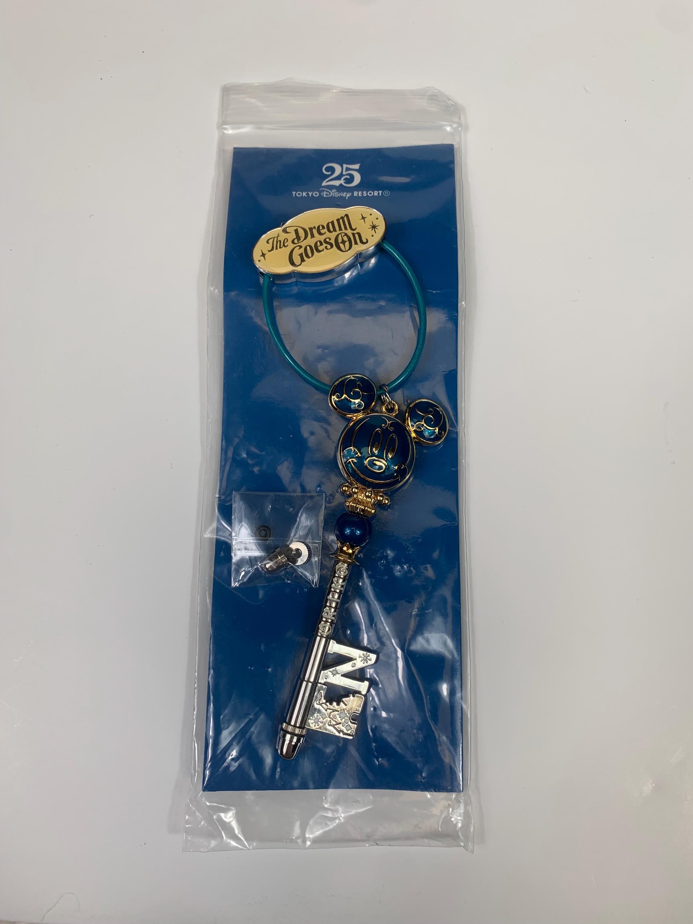 Tokyo Disney 25th Anniversary Key Disney World Mickey Mouse Blue