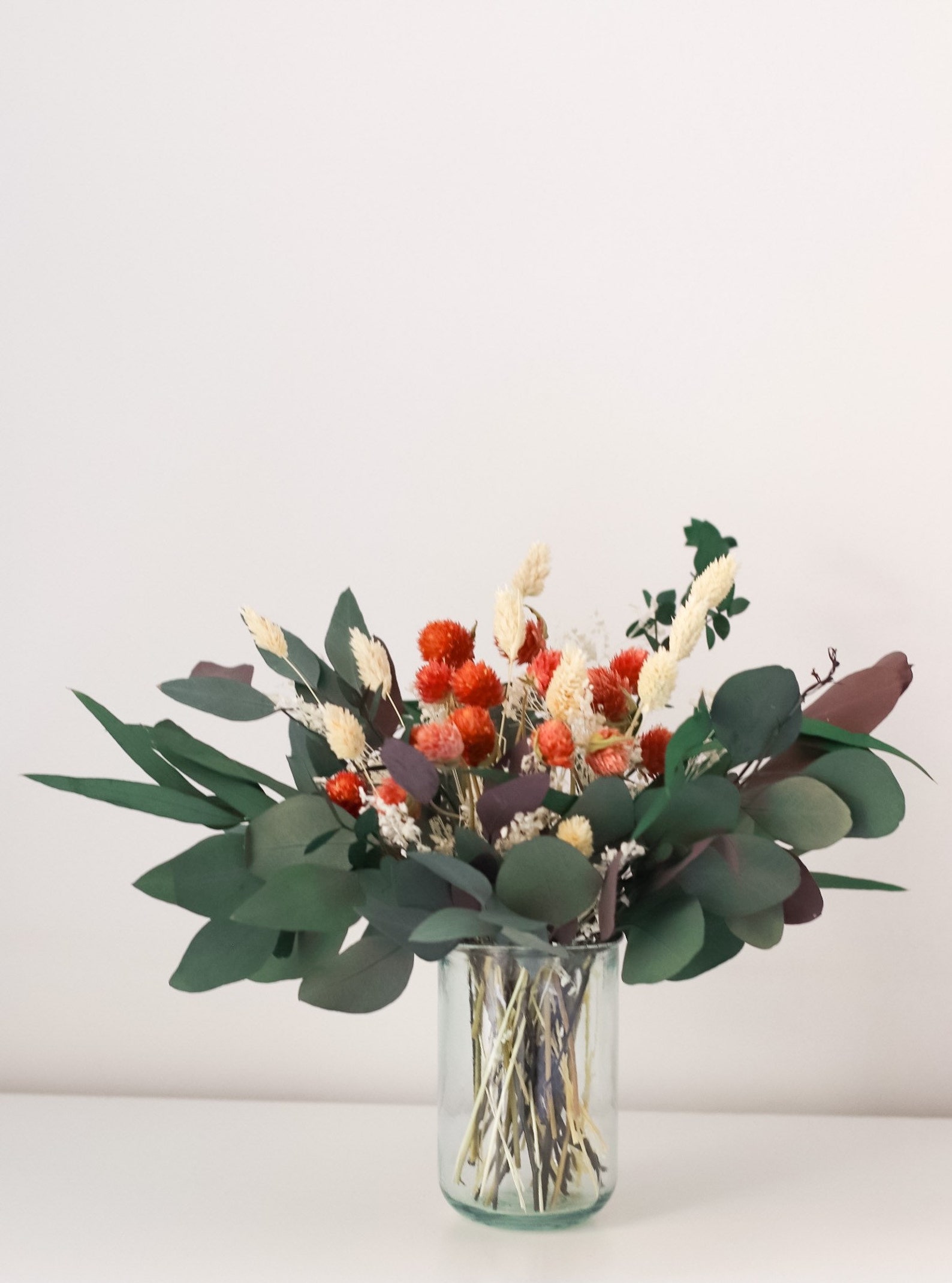 Dried Eucalyptus/Gomphrena bouquet Etsy