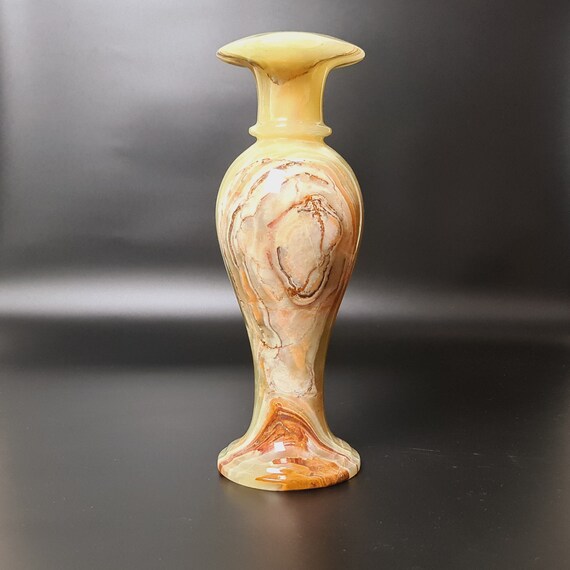 Onyx Vase Vintage Stone Vase Home Decor Pottery Etsy