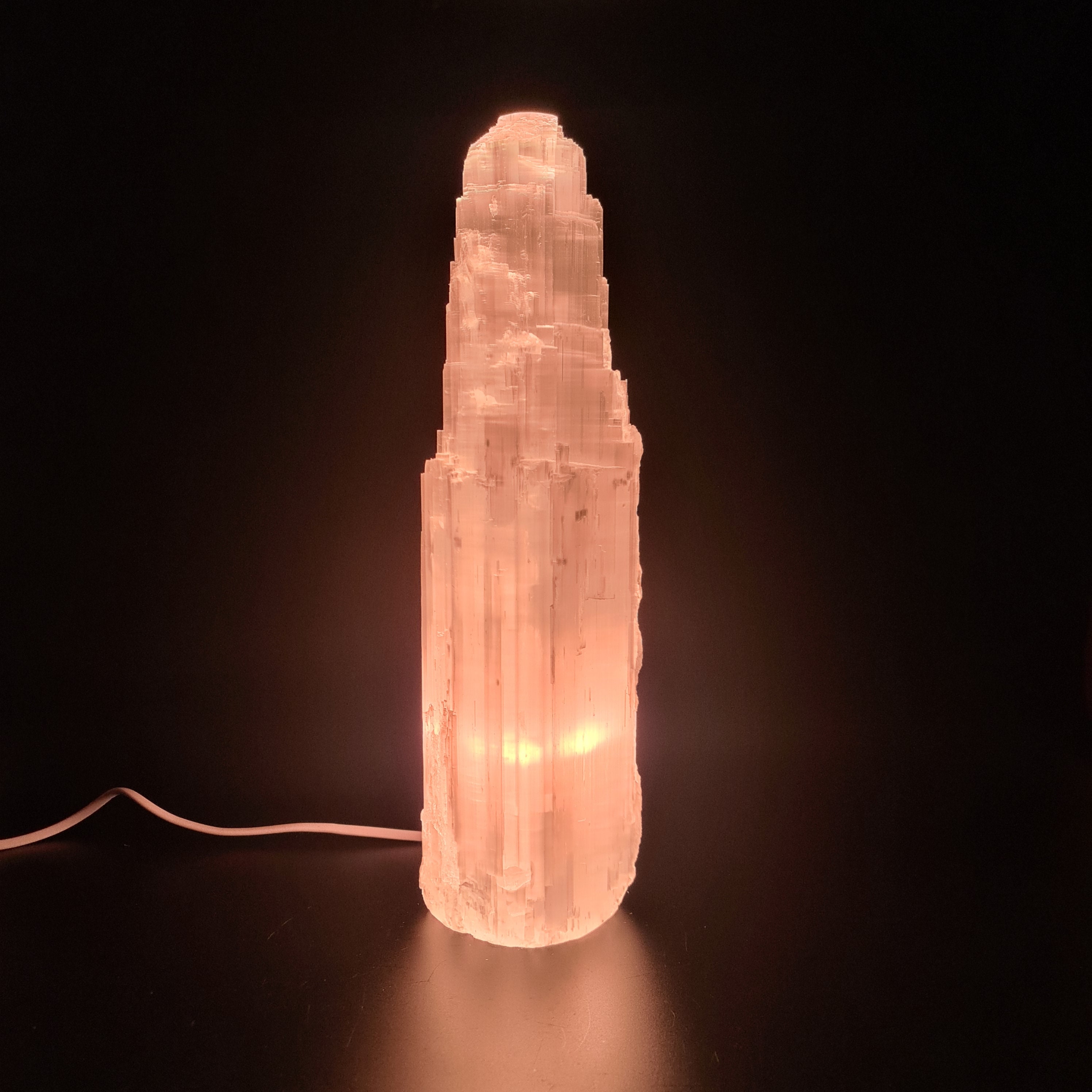Selenite Crystal Lamp Natural Tower Energy Healing for Clarity