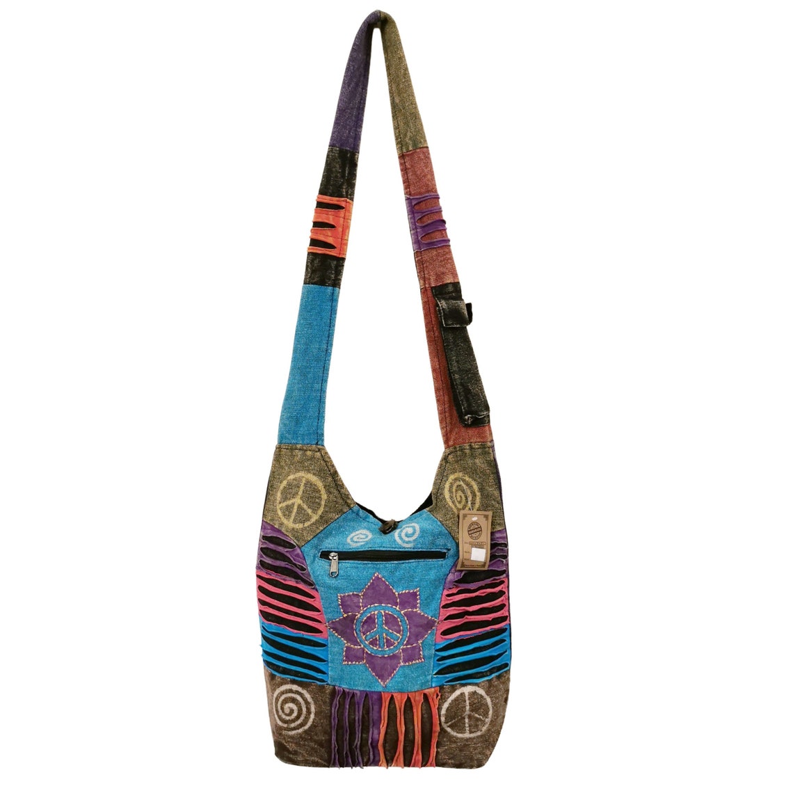 Hippie Crossbody Bag Original bag from Nepal 100 Cotton Etsy