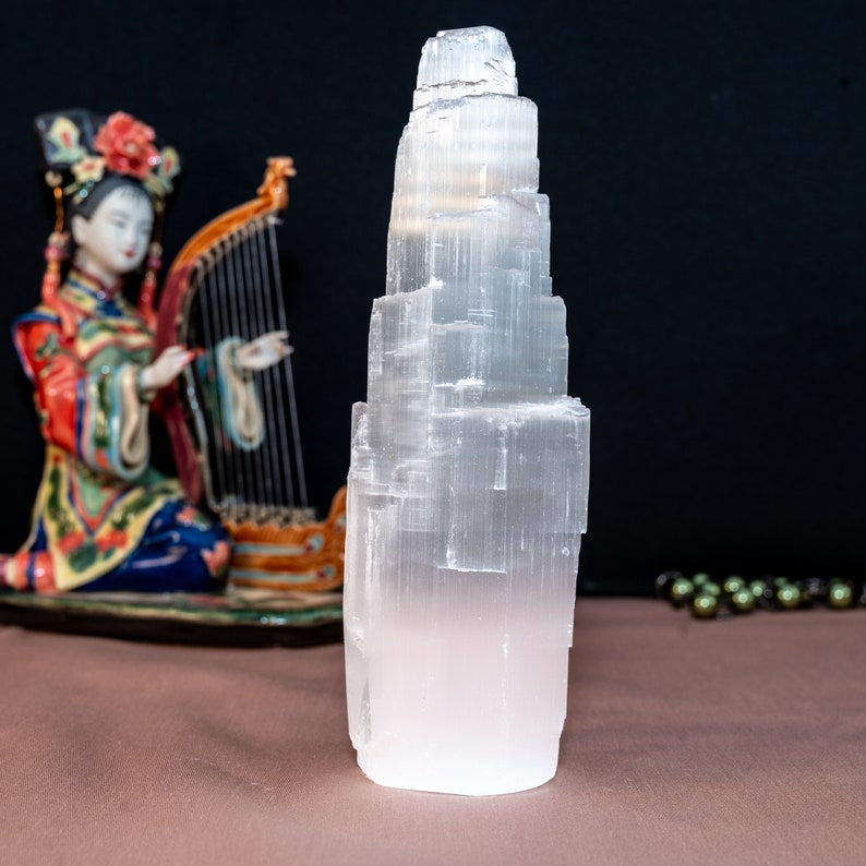 Selenite Tower Selenite Mountain Pillar Energy Crystals Etsy UK