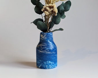 Bud Vase Blue Marble | Classic Style