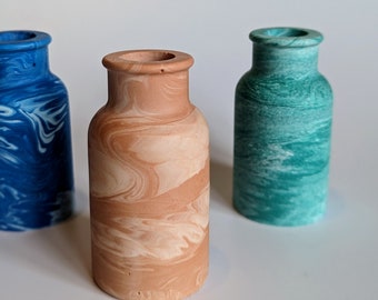 Bud Vase Marble Green, Blue, Terracotta | Bottle Style