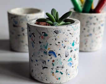 Terrazzo Pots | White Rainbow Zero Waste