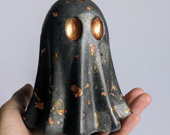 Handmade Black Ghost Ornament - Ignatius in Copper, Gold and Black