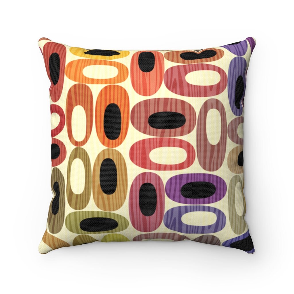 Mid Century Modern Pillow MCM Pillow Retro Pillow Multi Etsy