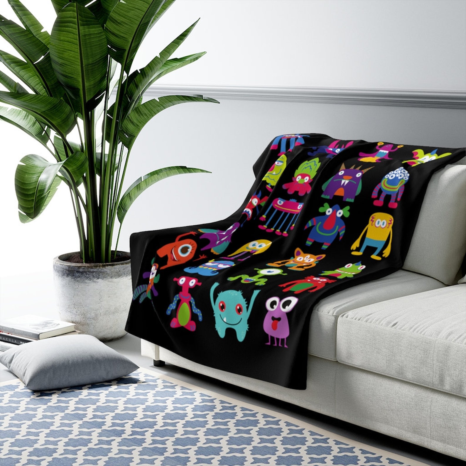 Funny Blanket for Boys Funny Monster Blanket Elementary Kid Etsy