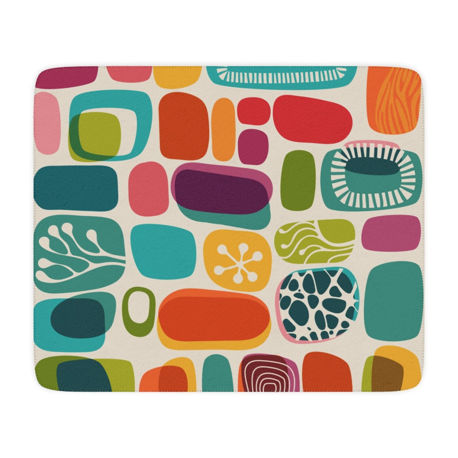 Mid Century Modern Blanket Retro Throw 1960s Decor Retro Etsy