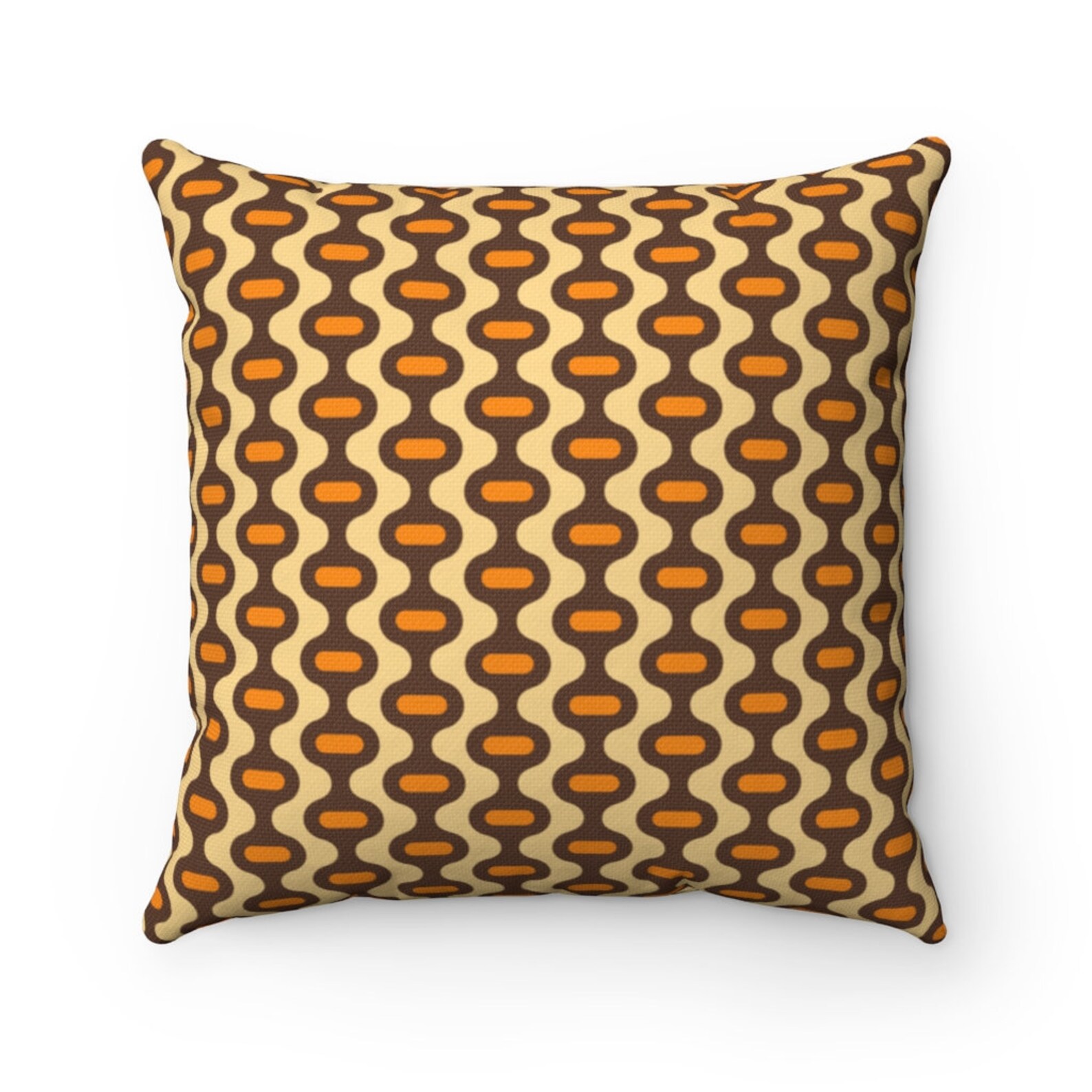 Mid Century Modern Pillow MCM Pillow Retro Pillow Orange Etsy