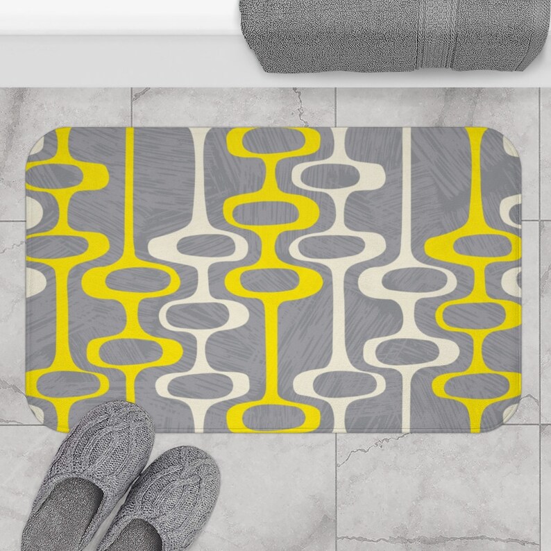 Mid Century Modern Bath Mat Retro Bath Mat 1950s Bathroom Etsy