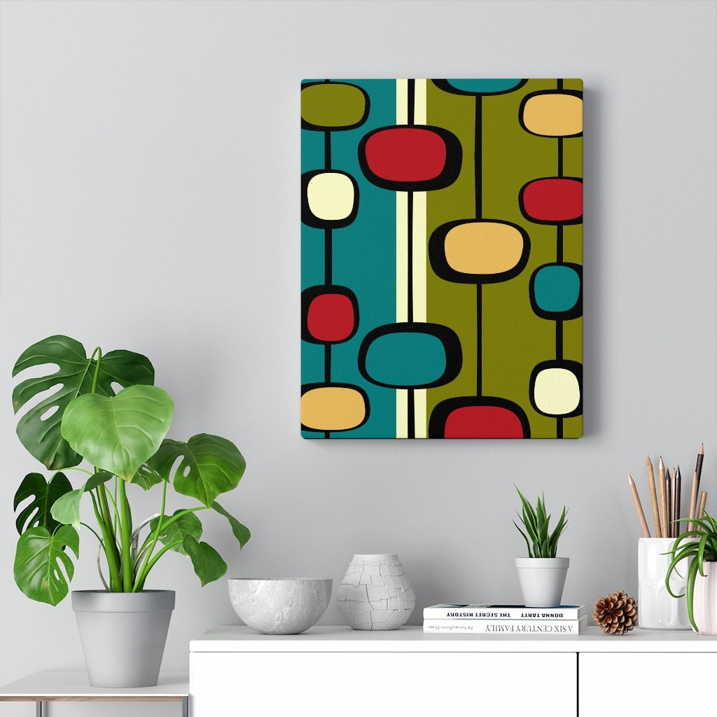 Retro Apartment Decor 1960s Wall Art MCM Wall Art Mid Etsy