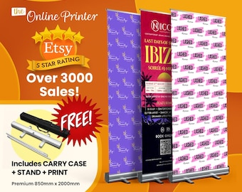 Premium Custom Logo Backdrop Your Company Logo or Instagram Username Roller Banner