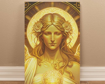 大天使ジョフィエルの黄金のオーラアート、スピリチュアルなホーム