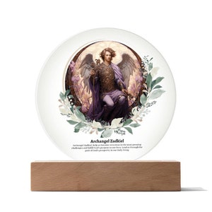 Archangel Zadkiel Guardian Angel Plaque Home Decor Office Decor Acrylic Plaque Office Plaque Home Decor Gift Home Accents