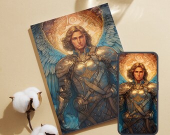Archangel Michael Printable Angel Wall Art in 4 Sizes and Phone Wallpaper Digital Angelic Art Angel Art Print Lockscreen Mobile Wallpaper