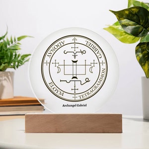 Archangel Gabriel Sigil Acrylic Plaque Home Decor Gift Home Accents Angelic Blessings Archangel Sigil Guardian Angel Gift