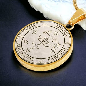 18k Gold Plated Archangel Michael Sigil Necklace Guardian Angel Necklace Archangel Sigil Protection Sigil Archangel Pendant Angel Sigils image 19
