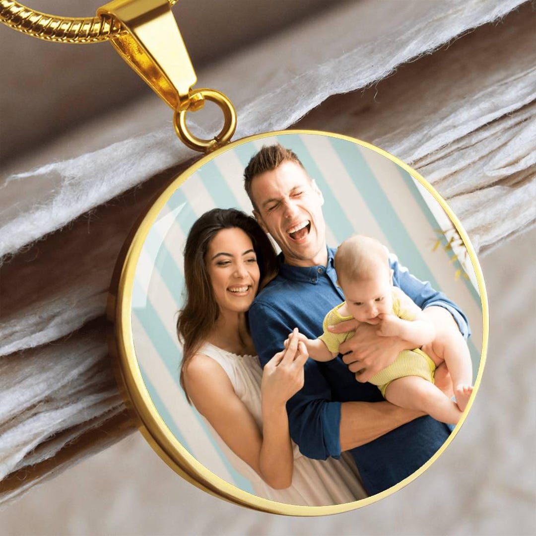 Custom Family Photo Necklace, Personalized Keepsake Jewelry, Picture ...