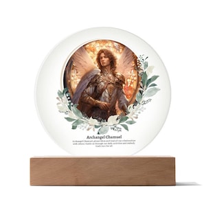 Archangel Chamuel Guardian Angel Plaque Home Decor Office Decor Acrylic Plaque Office Plaque Home Decor Gift Home Accents