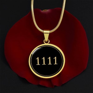 18k Gold Plated Angel Number 1111 Necklace Angel Number Gift – Manifestation Law of Attraction Jewelry – Gold Angel Number Meaningful Gift