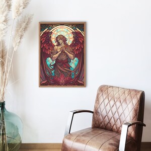 archangel print archangel uriel jpg archangel image digital angel printable archangel image digital angel wall art archangel printable luxury wall art print aesthetic mystical home art fantasy art steampunk digital art nouveau digital