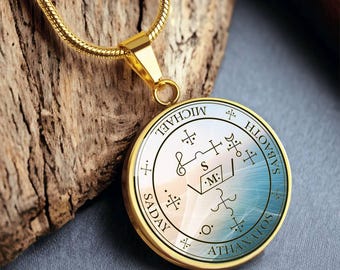 Archangel Michael Sigil Necklace Guardian Angel Necklace Archangel Sigil Protection Manifestation Sigil Archangel Pendant Angel Sigils