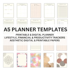 Ultimate A5 Digital Printable Planner | Financial, Budget & Goal Setting Organizer | A5 Planner Printables | PDF File Download