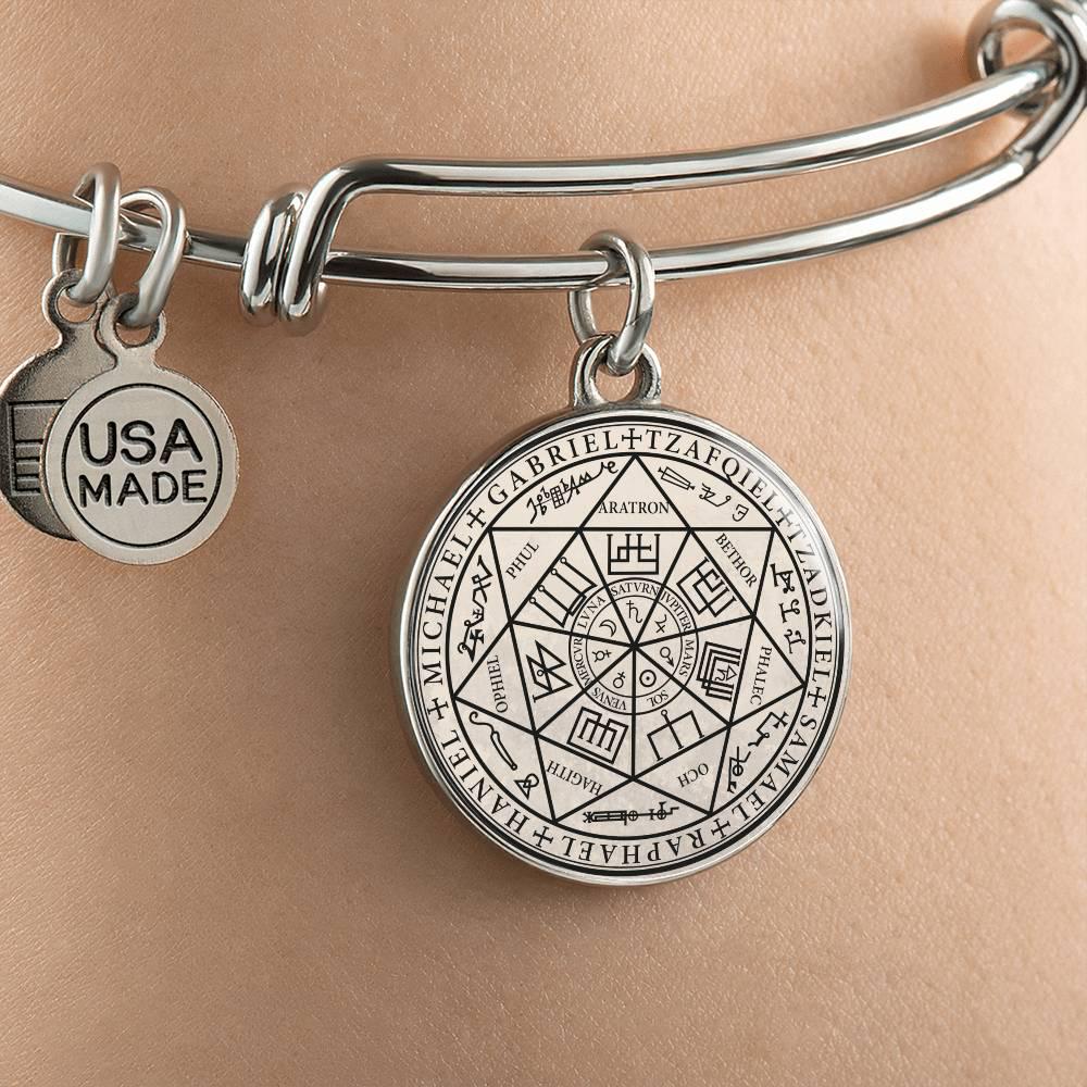 18k Gold 7 Archangels Sigil Bracelet Guardian Angel Jewelry Archangel Sigil Protection Sigil Archangel Pendant Angel Sigils - Old Paper