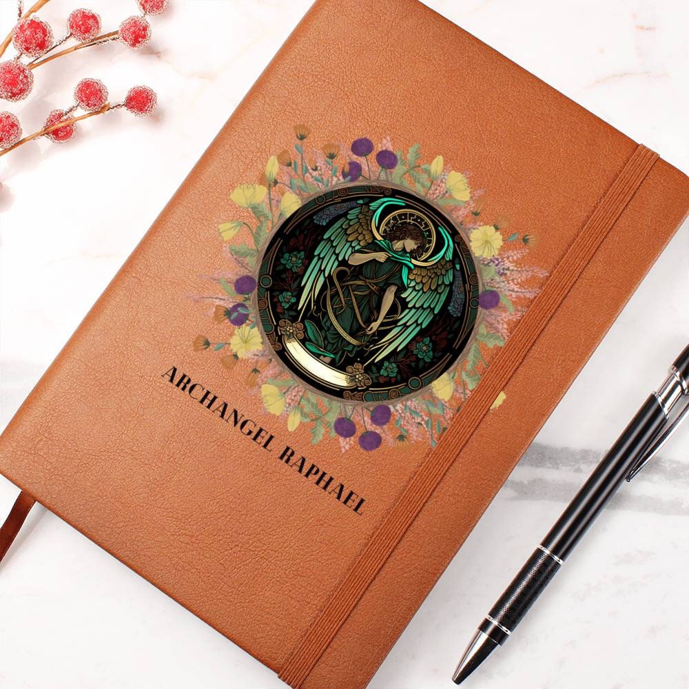 Archangel Raphael Vegan Leather Journal Notebook Manifestation Journal ...