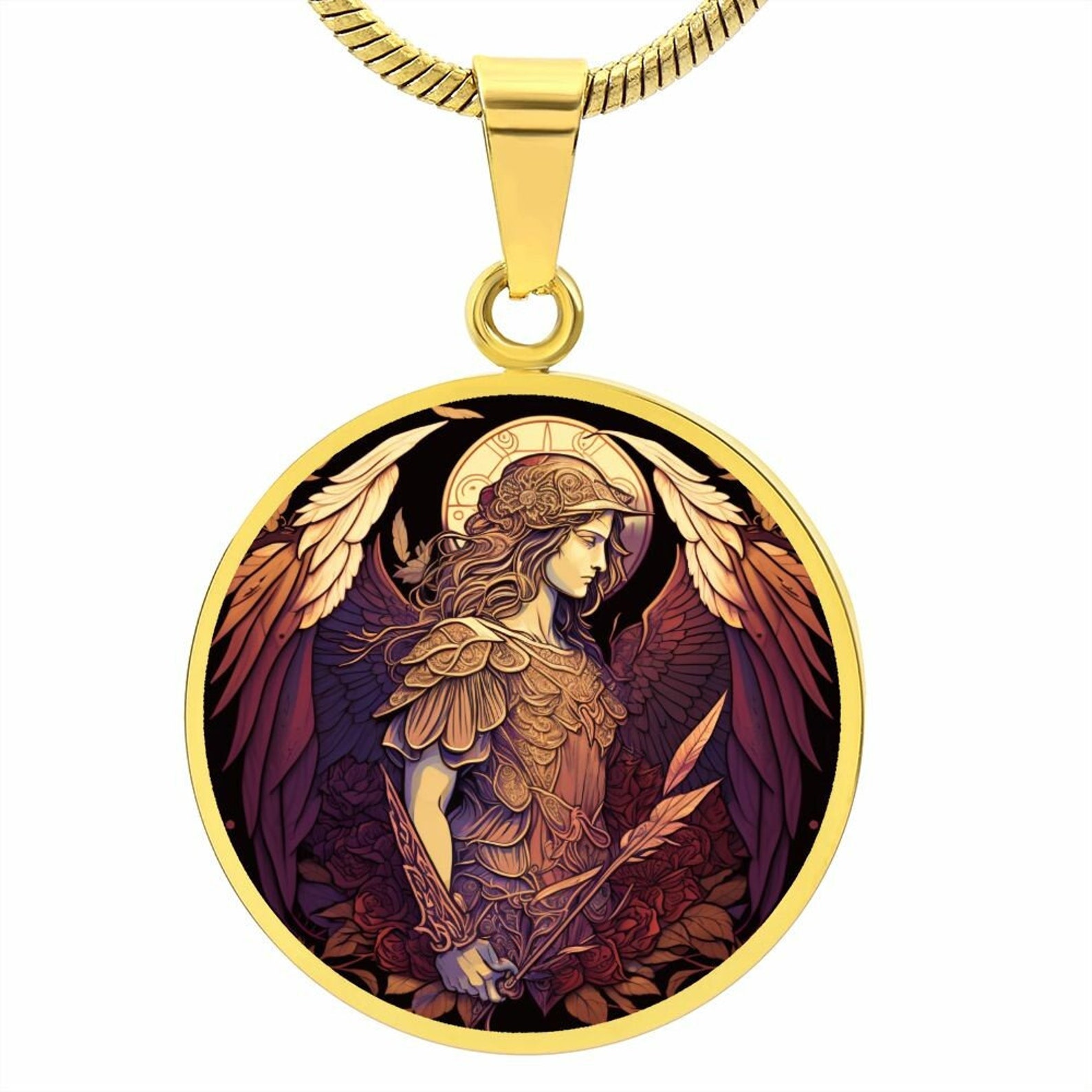 Archangel Jeremiel Necklace Angel Jewelry Guardian Angel Etsy
