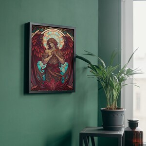 archangel print archangel uriel jpg archangel image digital angel printable archangel image digital angel wall art archangel printable luxury wall art print aesthetic mystical home art fantasy art steampunk digital art nouveau digital