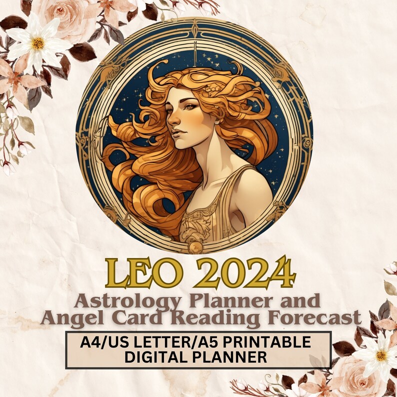 Leo 2024 Astrology Calendar Planner and Angel Card Reading Forecast