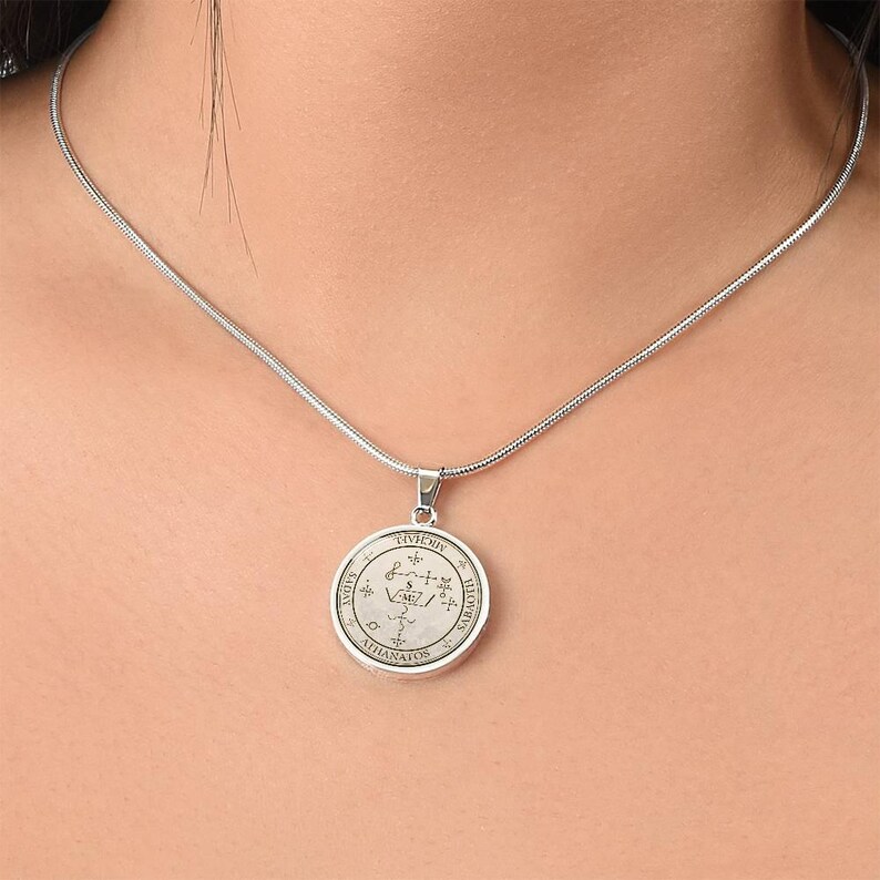 18k Gold Plated Archangel Michael Sigil Necklace Guardian Angel Necklace Archangel Sigil Protection Sigil Archangel Pendant Angel Sigils image 12