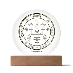 Archangel Uriel Sigil Acrylic Plaque Home Decor Gift Home Accents Angelic Blessings Archangel Sigil Guardian Angel Gift
