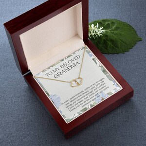 To My Beloved Oma Ewige Liebe Halskette 10K Gold 18 Pave Set Diamanten Anhänger mit Garten Nachricht Karte Oma Geschenk Für Gigi Geschenke