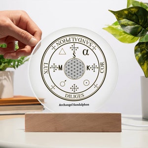 Archangel Sandalphon Sigil Acrylic Plaque Home Decor Gift Home Accents Angelic Blessings Archangel Sigil Guardian Angel Gift
