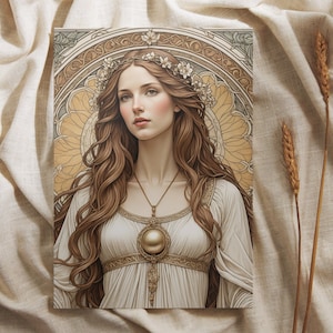 Divine Feminine Mary Magdalene Artwork - Printable Art Prints Decor Phone Wallpaper - Home and Office Decor - PDF JPG Files Instant Download
