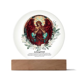 Archangel Uriel Guardian Angel Plaque Home Decor Office Decor Acrylic Plaque Office Plaque Home Decor Gift Home Accents