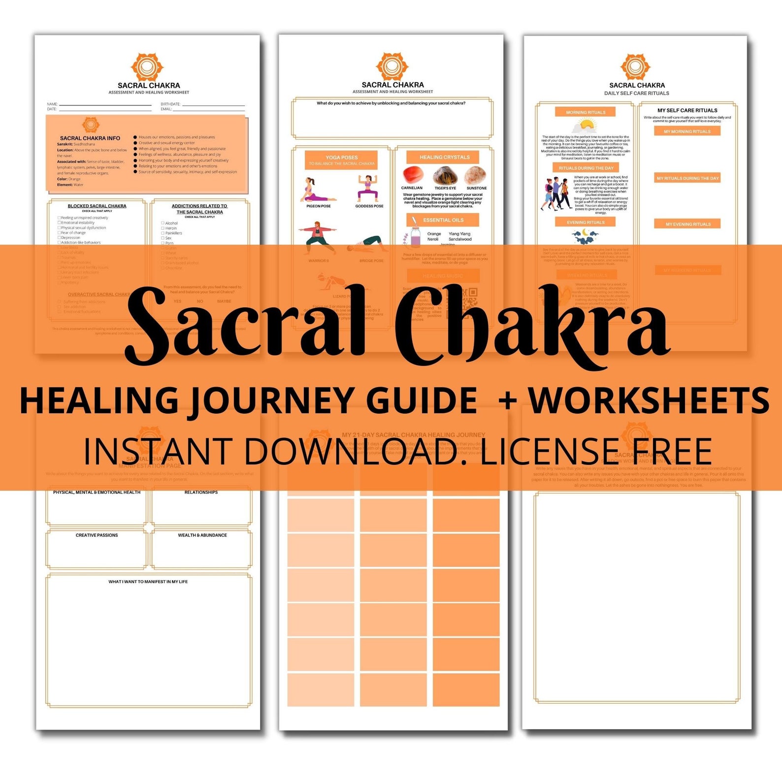 Sacral Chakra Healing Guide Printable Worksheets Chakra Printable ...