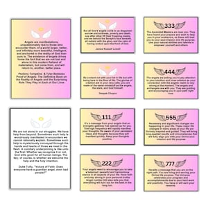 Angel Numbers Angel Quote Cards Printable Set Digital Download ...