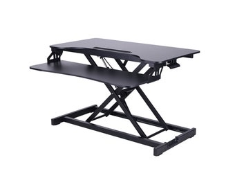 Rocelco VADR-B Sit To Stand Hi-Lift Hauteur réglable CRAFTING TABLE Riser de bureau (Noir)