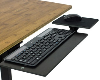 KT1 Sous l’artisanat et la conception Plateau de clavier de bureau debout avec inclinaison négative (noir)