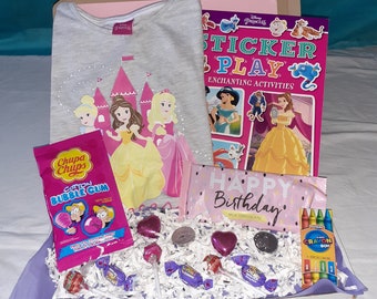 Children Disney Princesses Gift Hamper | Treat Box | Letterbox Gift | Activity Pack | Children's Gift Box - Gift For Her