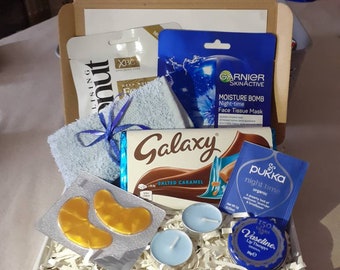 Mens Blue Letterbox Gift Hamper | Father's Day Gift | Treat Box | Pick Me Up | Self-Care | Birthday | Thank You - Gift For Him