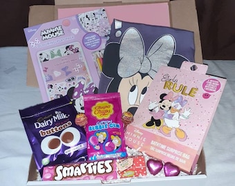 Girls Disney Minnie Mouse Gift Hamper | Treat Box | Letterbox Gift | Activity Pack | Pink Gift Set - Gift For Her