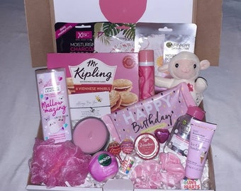 Ladies Luxury Pretty Pink Birthday Gift Hamper | Self-Care Package | Letterbox Gift | Treat Box | Hug In A Box - Gift For Her