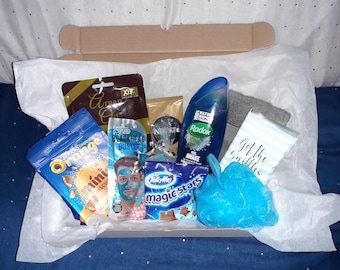 Men's Letterbox Get Well Soon Pamper Gift Hamper | Father's Day Gift | Hug In A Box | Lockdown Treat - For Him