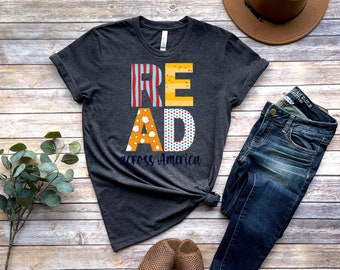 Read Across America PNG,SVG Digital Download for March 2 Reading Day; Sublimation Design for Read Across America Shirts for Teachers or Kids