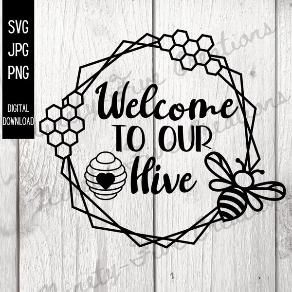 Welcome to our Hive SVG Cut File; Digital Download for Cricut or US Cutter Vinyl Cutter; Bee Hive SVG